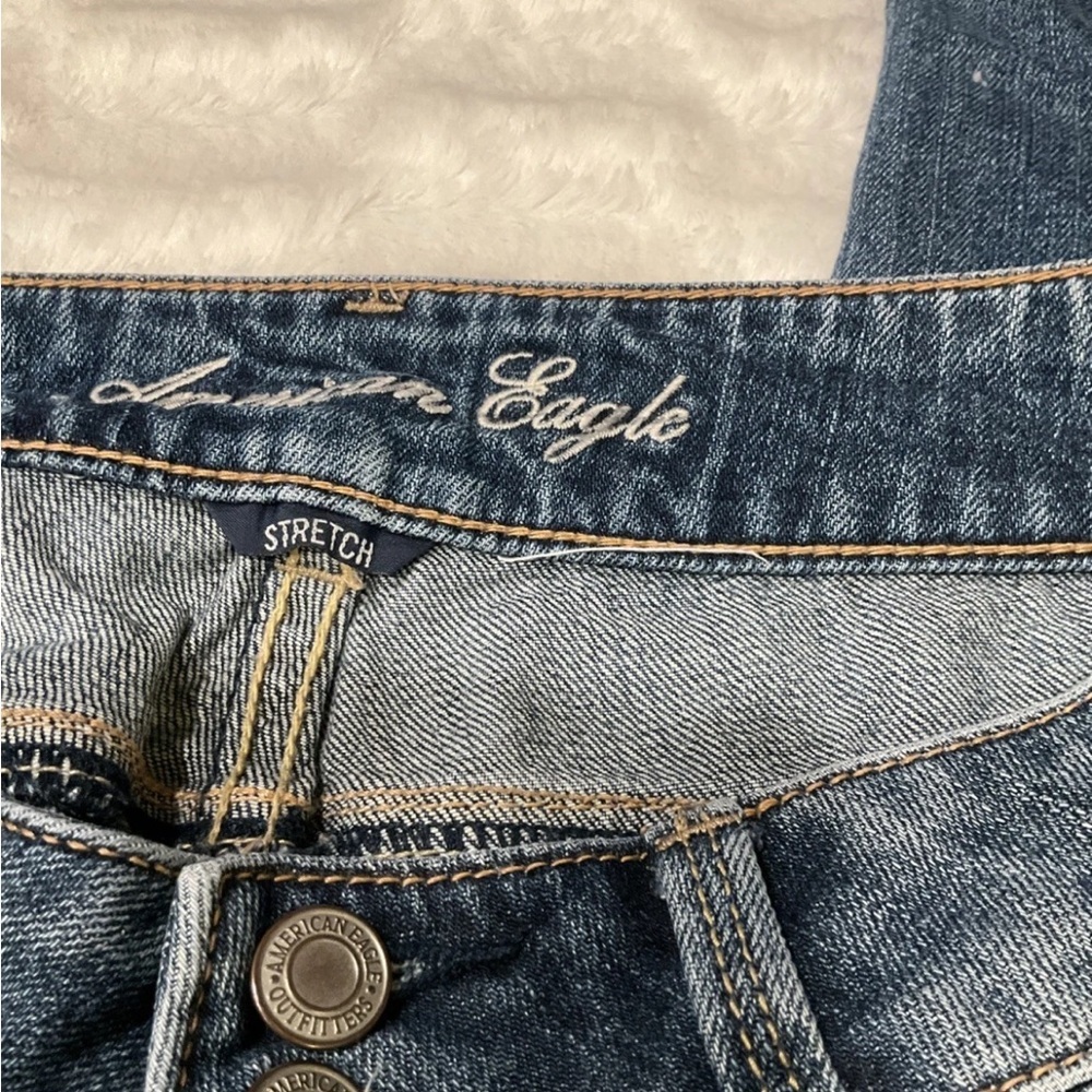 American Eagle Outfitters Women’s Artist Crop Denim Jeans Size 4 - Picture 3 of 10